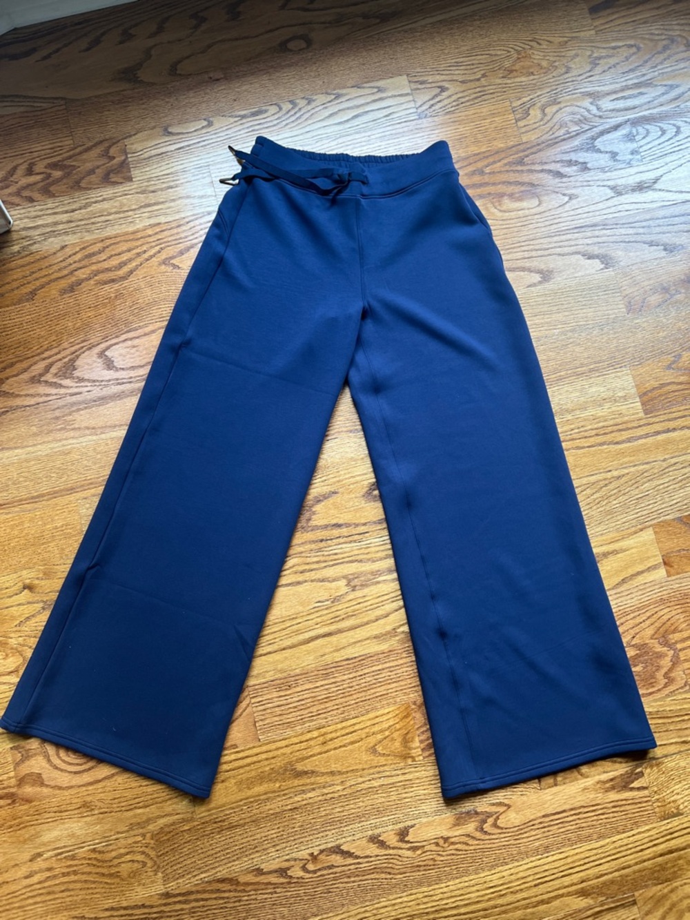 SPANX Air Essentials Timeless Navy Wide Leg Drawstring Pants